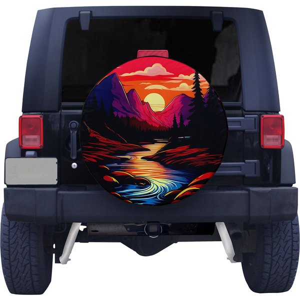Sunset River Serenity Spare Tire Cover-image
