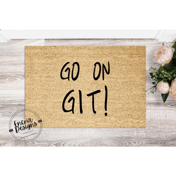 Go On Git! Welcome Mat Coir Doormat, Welcome Mat, Housewarming Gift-image