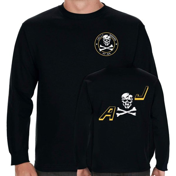 Future Of Flight Jolly Rogers Vf-84 Double Sided Long Sleeve Shirt
