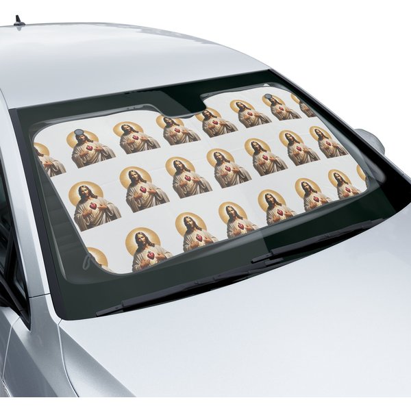 Sacred Heart Of Jesus Car Sun Shades