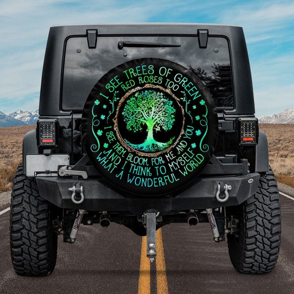 I See Trees Of Green Spare Tire Cover