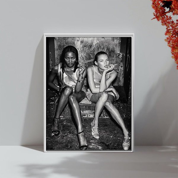 Naomi Campbell Kate Moss Tuxedo Fashion Poster-image