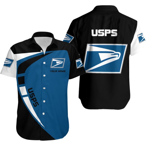 Personalized Name Postal Worker Hawaii Shirt-image