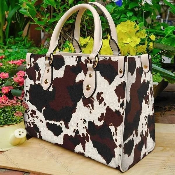 Cowhide Dairy Handbag, Cow Handbag-image