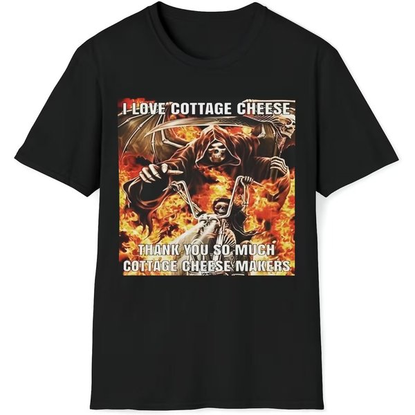 I Love Cottage Cheese Funny Meme Shirt-image