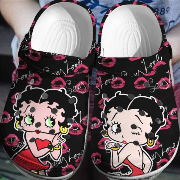 Custom Betty Boop Clog Slippers, Personalized Betty Boop Sandals Clog-image