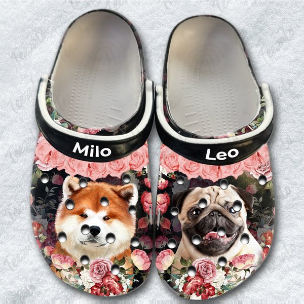 Custom Dog Photo Personalized Clogs Shoes-image