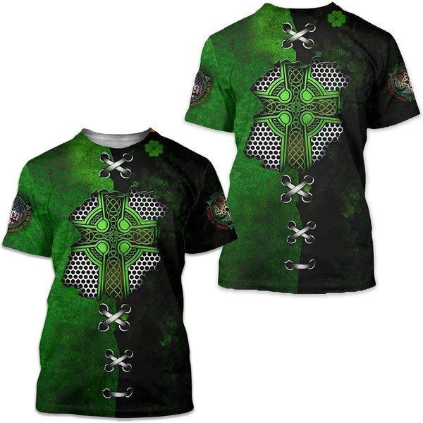 Irish Celtic Knot Cross In My Heart 3D Shirt-image