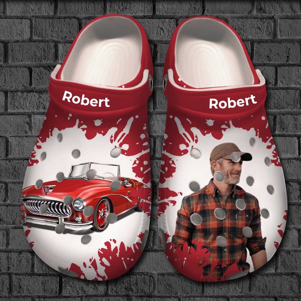 Upload Photo Car Personalized Clogs Shoes Gift For Car Lovers