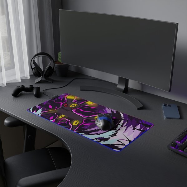 Pkm Cute Eevee Rgb Pc Gamer Keyboard Mouse Pad-image