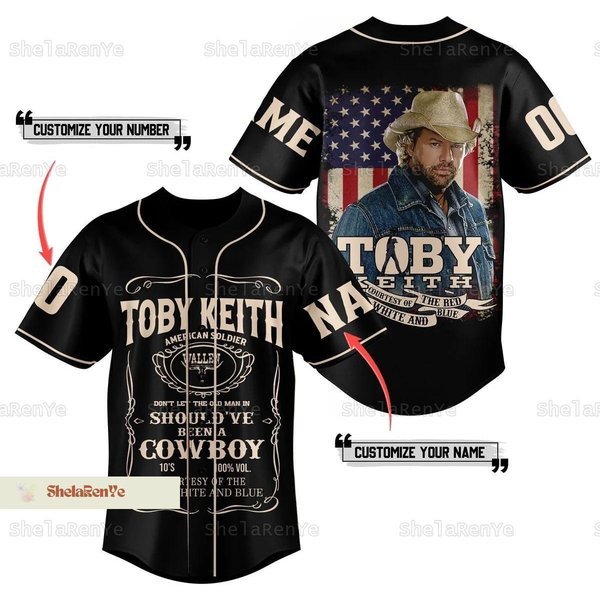 Toby Keith Jersey, Toby Keith Memories Baseball Shirt-image