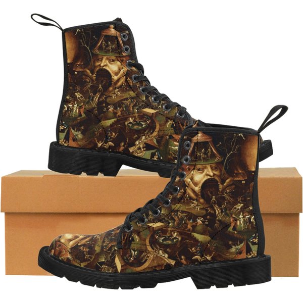 Hieronymus Bosch's Last Judgement Canvas Boots
