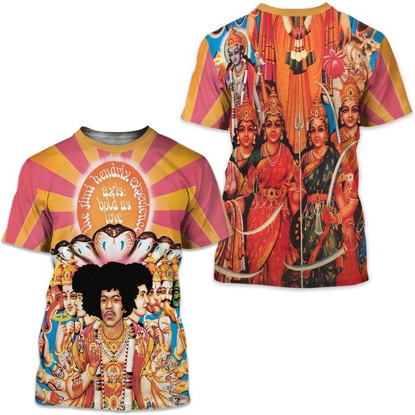 Jimi Hendrix Music 3D Tshirt-image