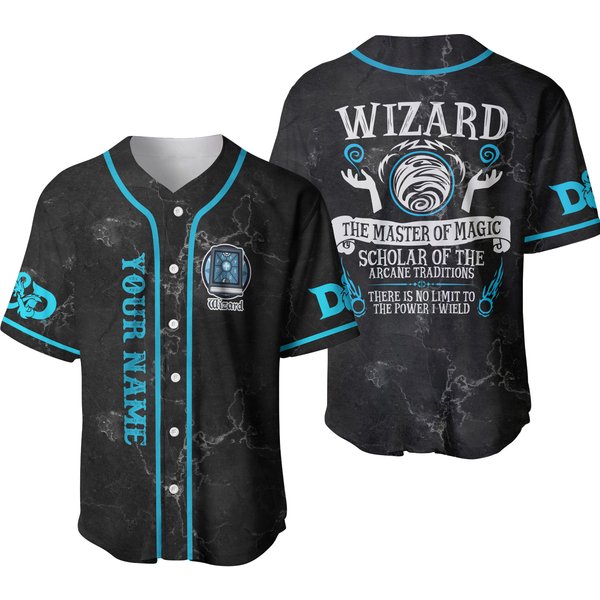 Personalized Wizard Dnd Dungeons And Dragons Baseball Jersey-image