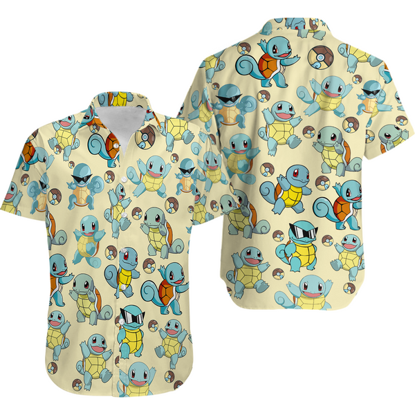 Squirtle Hawaiian Pattern Hawaiian Shirt-image
