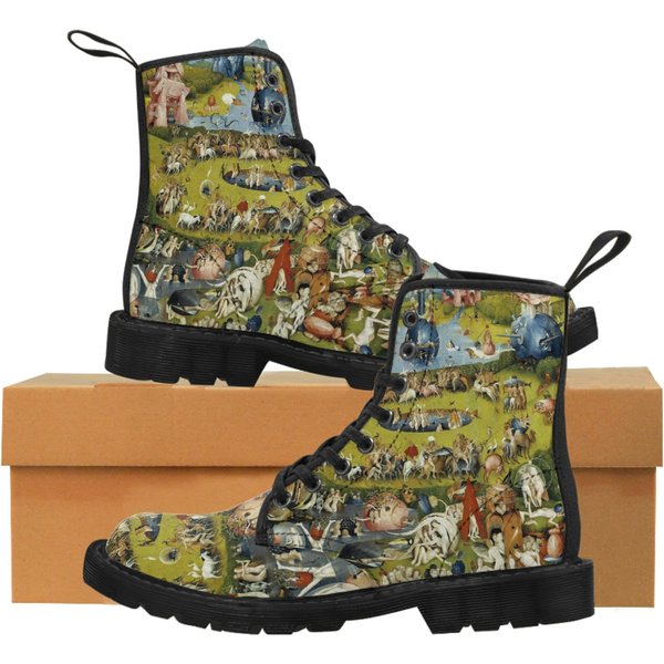 The Garden Of Earthly Delights Hieronymus Bosch Women's Canvas Boots-image