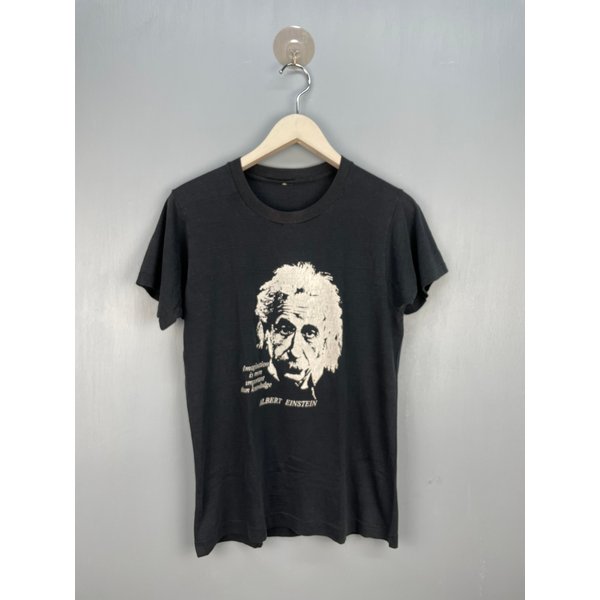 Vintage 80S Albert Einstein Imagination Is More Important Than Knowledge T-Shirt-image