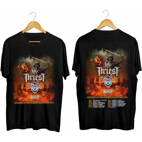 Kks Priest 2024 Tour Shirt, Kk's Priest Band Fan T Shirt-image