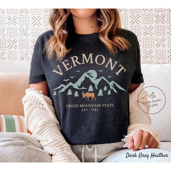 Vermont Shirt, Green Mountain State T-Shirt, Unisex-image
