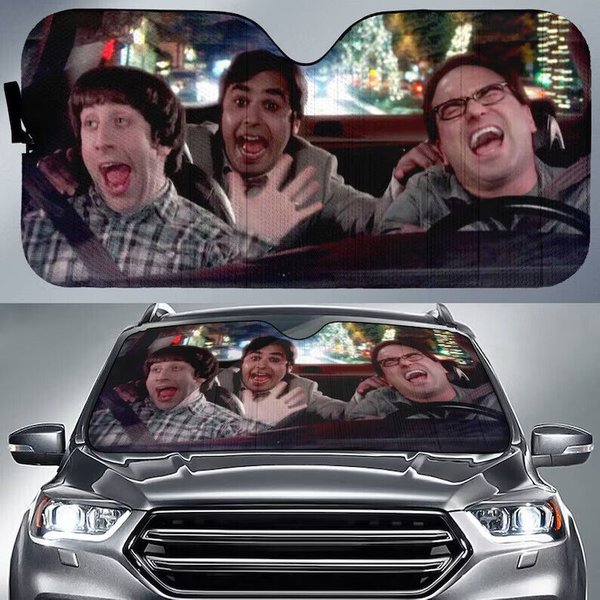 The Big Bang Theory Movies Leonar Howard Raj Car Sun Shade-image