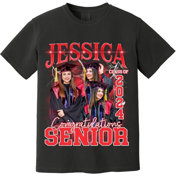 Personalized Graduation Bootleg Shirt, Class Of 2024 T Shirt-image