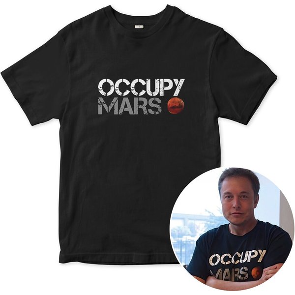 Occupy Mars Elon Musk T-Shirt, Men's Women's-image