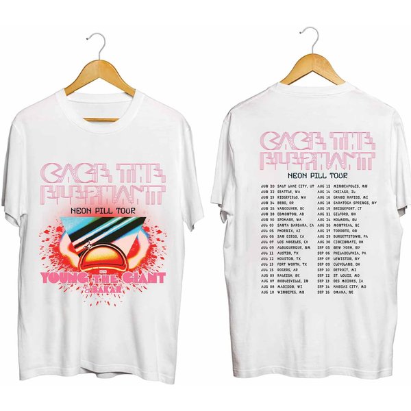 Cage The Elephant - Neon Pill Tour 2024 Shirt, Cage The Elephant Fan Shirt-image