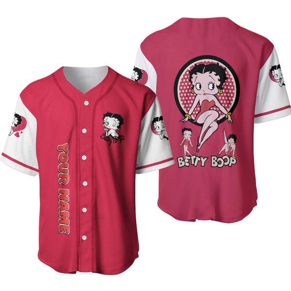 Betty Boop Baseball Jersey, Betty Boop Shirt, Betty Boop Jersey-image
