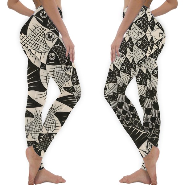 Escher - Fishes And Scales Leggings-image