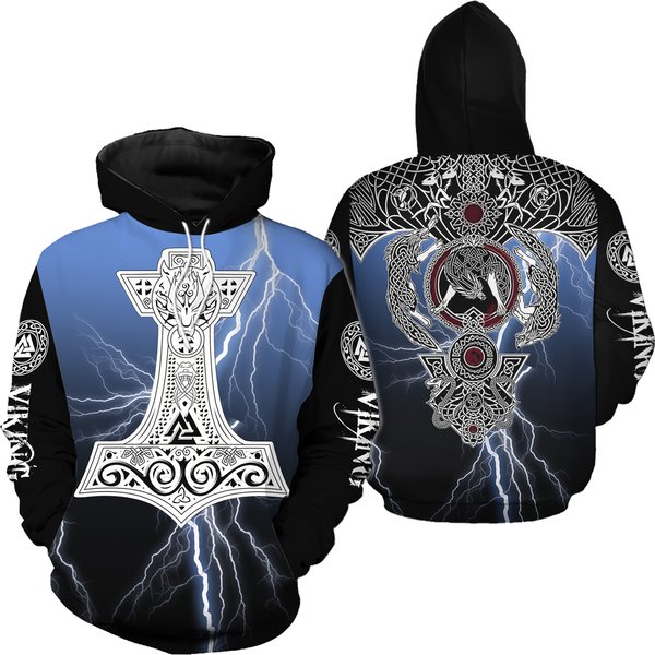 Viking Norse Mythology Pullover 3D Hoodie-image