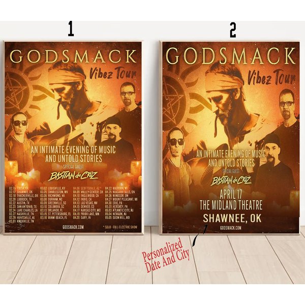 Custom Godsmack Vibez 2024 Tour Poster-image