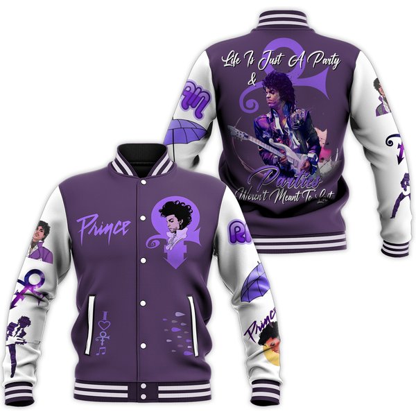 Prince Pur Rain Vintage Baseball Jacket-image