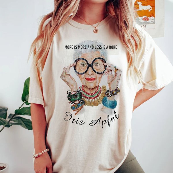 Iris Fashionista Apfel Icon T-Shirt, Gift For Iris Apfel Fan-image