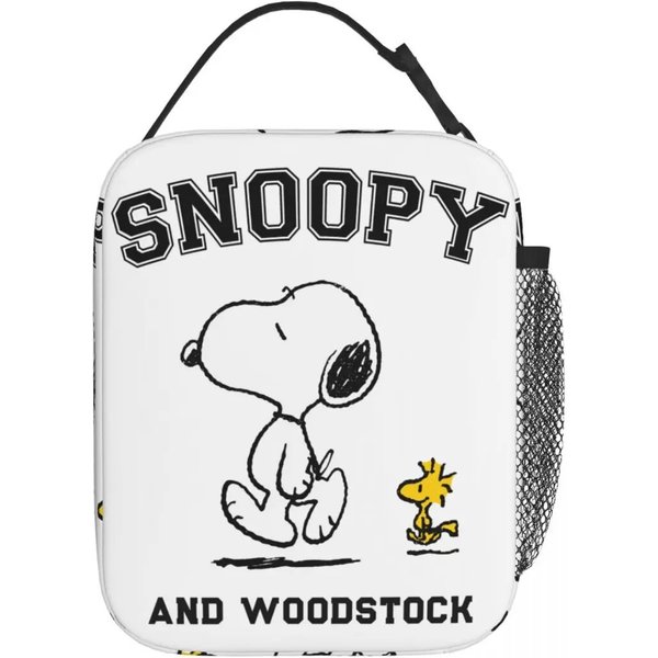 Snoopy And Charlie Brown Insulated Lunch Bag, Snoopy Lunch Bag-image