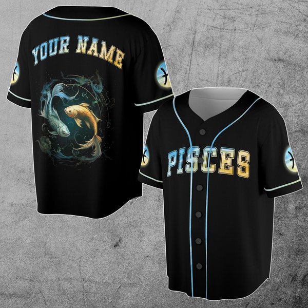 Pisces Baseball Jersey, Zodiac Jersey, Birthday Gift-image