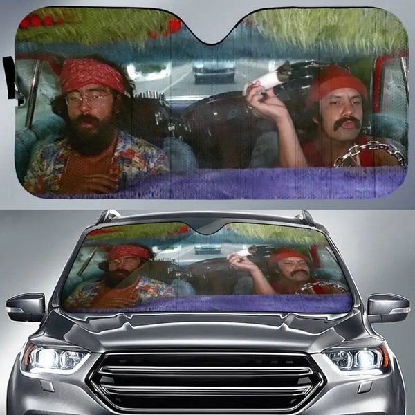 Cheech And Chong Car Sunshade Cheech Marin And Tommy Chong Car Sun Shade-image