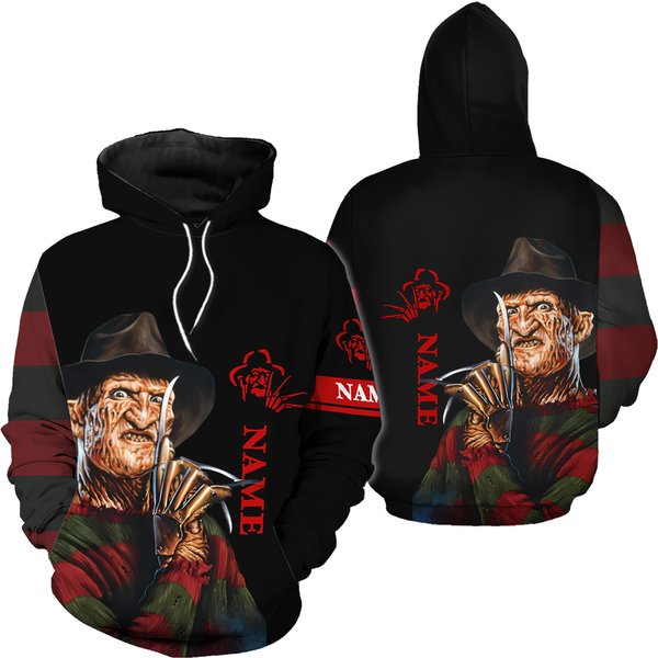 Custom Name Freddy's Kruger Halloween Hoodies 3d