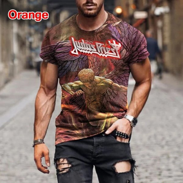 Fashion Hip Hop Rock Judas Priest Band 3D T-Shirt-image