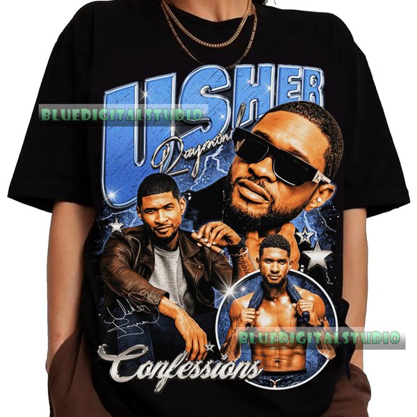 Limited Rapper Usher Shirt, Vintage Usher 90S Shirt-image