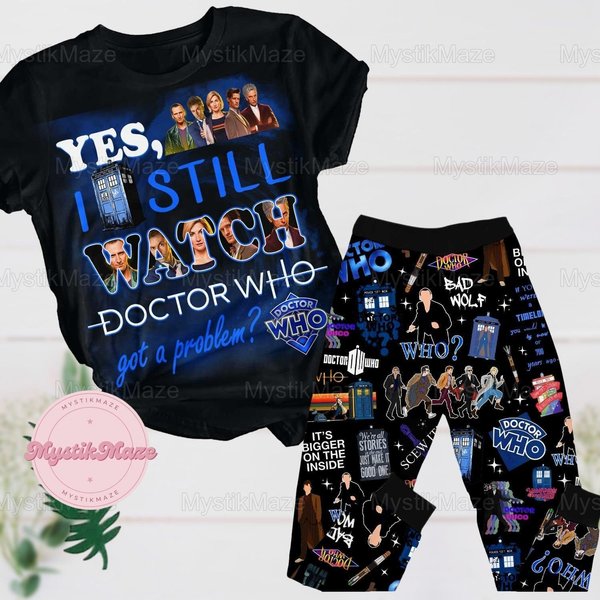 Doctor Who Pajamas Set, Doctor Womens Pajamas-image