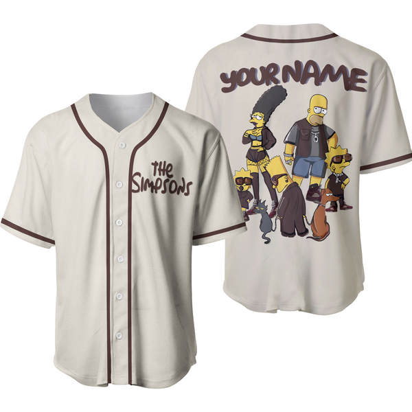 Custom Simpson Gangster Baseball Jersey-image