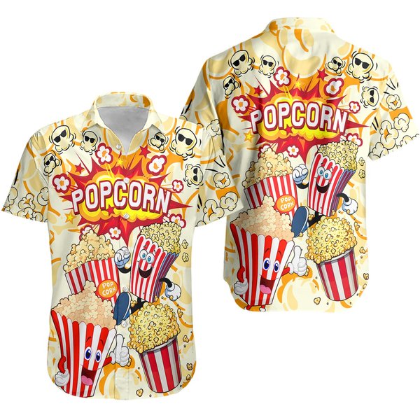 New! Food Popcorn Is Always The Answer Bang Hawaiian Shirt-image