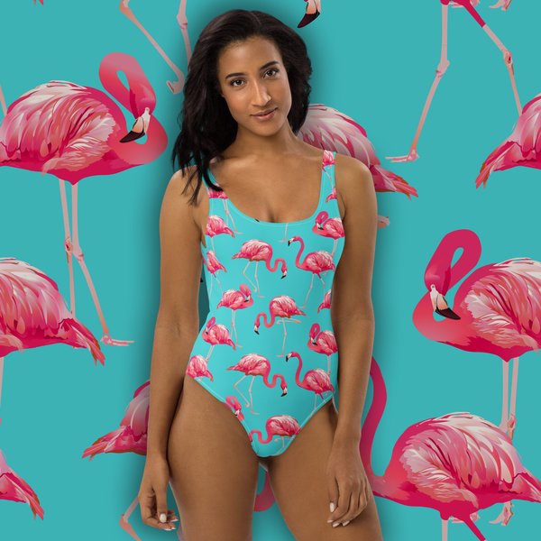 Flamingo Women's One-Piece Swimsuits-image