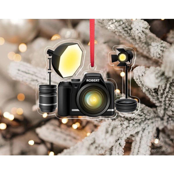 Personalized Camera Ornament, Decor Ornament-image