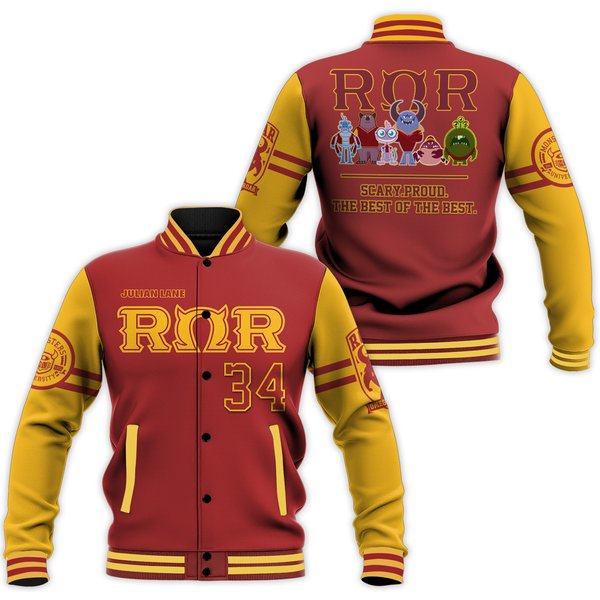 Personalized Monster University Ror Uniform Baseball Jacket-image
