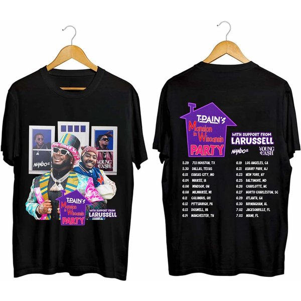 T-Pain 2024 Tour Shirt, Mansion In Wiscansin Party Tour 2024 Shirt-image