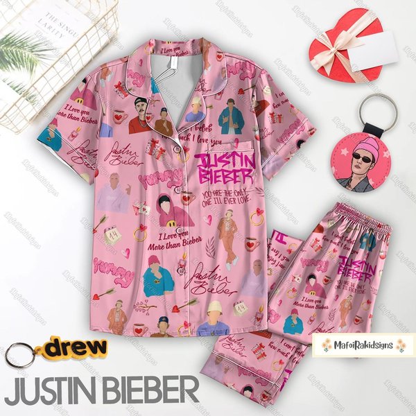 Justin Bieber Pajamas Set, Justin Bieber Shirt-image