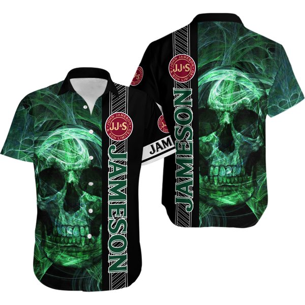 Fanmade Jameson Irish Whiskey Tropical Hawaiian Shirt-image