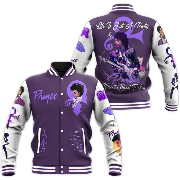 Prince Pur Rain Vintage Baseball Jacket-image