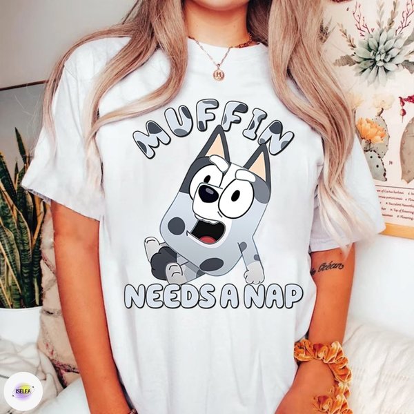 Blueydad Muffin Needs A Nap Shirt, Funny Muffin Sweater, Cartoon Shirt-image